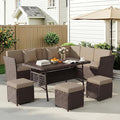 LOUVIXA 7 Pieces Patio Furniture Set, Outdoor Patio Furniture, Wicker by LOUVIXA