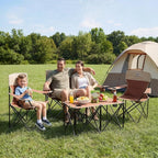 Camping Chair Set of 3, Outdoor Folding Camping Chairs - Image 2