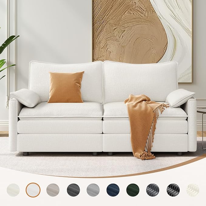 Vesgantti 74" Loveseat Sofa for Living Room, Comfy Cloud Couch Deep Seat - Image 8