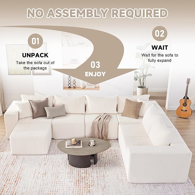 Boneless Couch, Cloud Couch Sectional, Modular Sofa - Image 5