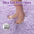 PAGISOFE Fluffy Soft Purple Rug 4' x 6' Rug, Shaggy Rugs - Image 3