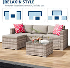 GAOMON 5-Piece All-Weather Patio Furniture Set, Convertible Outdoor Sectional - Image 7