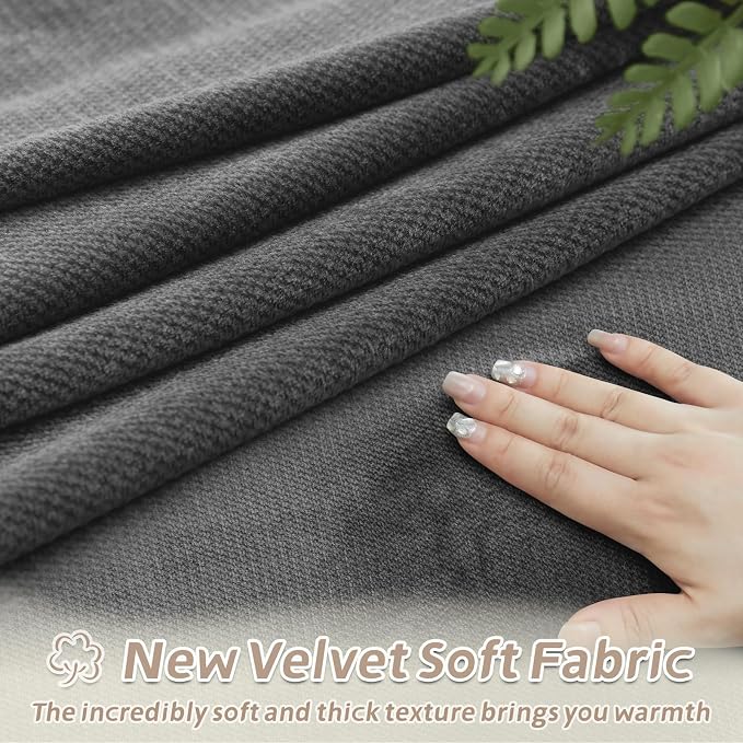 Arfntevss Sectional Recliner Couch Covers Velvet Washable Corner Sectional Sofa - Image 4