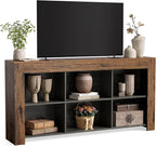 LITTLE TREE TV Stand with Storage, 63-Inch Entertainment Center with Shelves by LITTLETREE