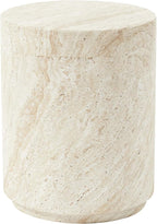 LeisureMod 14” Wide Round Side Table in Fiberstone by LeisureMod