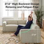 Novilla 109" Modular Sectional Sofa, No Assembly Cloud Sectional Couch - Image 5
