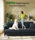 Welzona 83" Couches for Living Room, Teddy Sofa Couch - Image 5