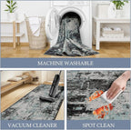 RELEANY Washable Area Rugs 6'x8' Non-Slip Modern Abstract Soft - Image 5