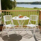 VINGLI Bamboo Folding Chair, Foldable Dining Wood Chairs Comfortable Seat - Image 9