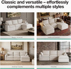 Novilla 104.3" Modular Cloud Couch, Modern Sectional Sofa - Image 22