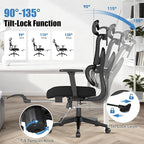 Ergonomic Office Chair with Footrest – Adjustable Lumbar Support, 3D Armrests & - Image 7