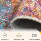 RELEANY Washable Area Rugs 2'x10' Non-Slip Modern Abstract Soft - Image 5