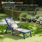 LUE BONA Chaise Lounge Chair Outdoor Set of 2, HDPS and HDPE Wicker Material - Image 4