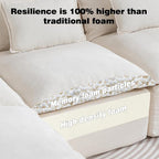 Boneless Loveseat Couch Sectional Cloud Couch Oversized Modular Sectional Sofa - Image 3