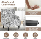 Pia Ricco High Back Floral Accent Chair - Image 4