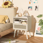 Lerliuo Rattan Nightstand, Side Table - Image 4