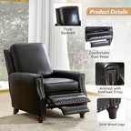 HULALA HOME Genuine Leather Manual Recliner Chair - Image 4