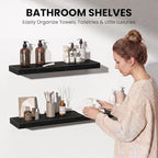 Fun Memories 67 Inch Fireplace Mantel Shelf, Deep Floating Shelves - Image 5
