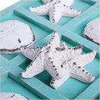 NIKKY HOME Beach Tic Tac Toe for Fun Starfish Sand Dollar Coastal House Coffee - Image 2