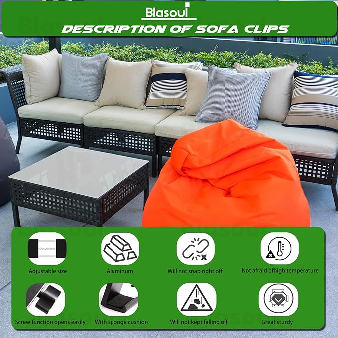 Blasoul Universal Heavy-Duty Outdoor Furniture Clips - Image 8