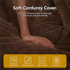 N&V Mid Century Armless Floor Sofa, Soft Premium Corduroy - Image 7