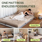 ZonLi Japanese Floor Futon Mattress Twin Size 75"x 39", 100% Cotton Cover 2.5'' - Image 4