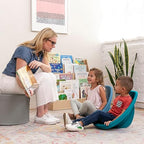 ECR4Kids Plastic Leaf Scoop Floor Rocker Seat, Classroom Furniture, Contemporary - Image 2
