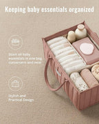 Blissful Diary Baby Diaper Caddy Organizer, Stylish Storage Basket - Image 5