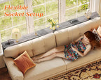 SUPERJARE 79 Inch Sofa Table - Image 7