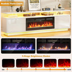 80" Fireplace TV Stand with Double LED Lights - Image 2