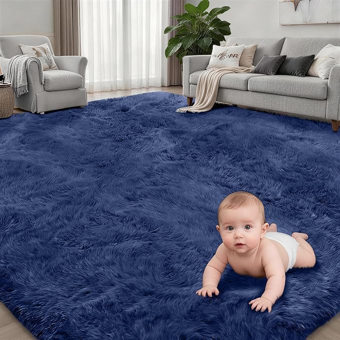 Fluffy 4x6 Area Rugs for Living Room Bedroom: Ultra Soft Shag Rug Non-Slip - Image 2