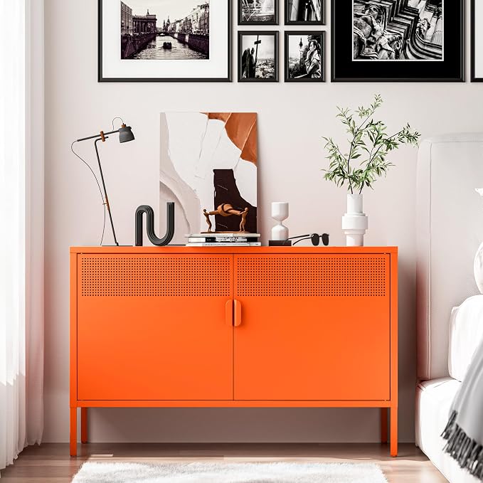 Washsemba 2 Door Accent Cabinet, 2-Tier Shelf, Music Studio by Washsemba