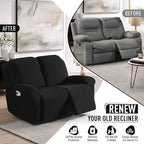 TAOCOCO Recliner Loveseat Slipcover, 6 Pieces Dual Recliner Sofa Covers - Image 5