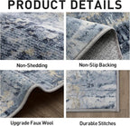 4x6 Area Rugs Washable Rug: Modern Abstract Living Room Rug Soft Anti-Skid Thin - Image 4
