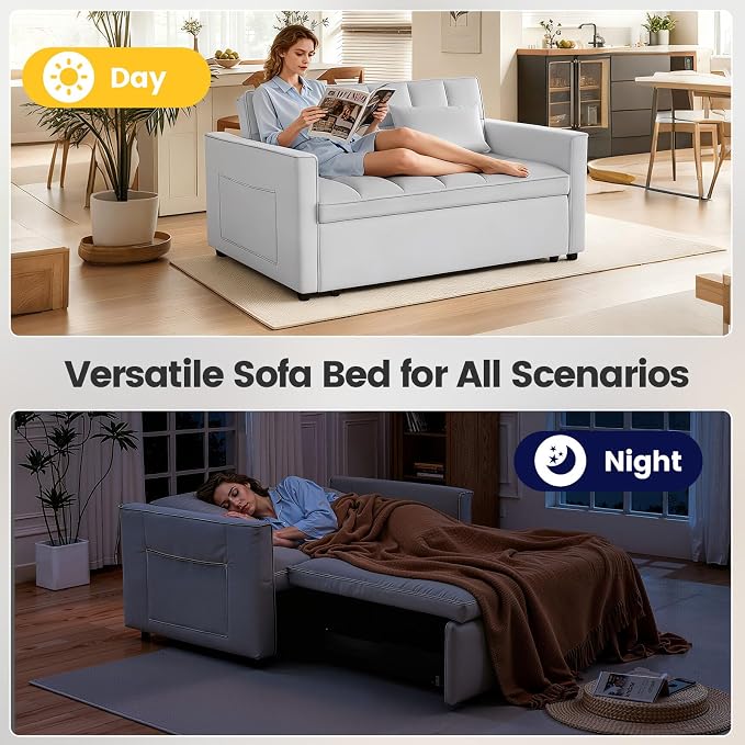 3 in 1 Convertible Sofa Bed, Love Seat Sleeper Bed - Image 6