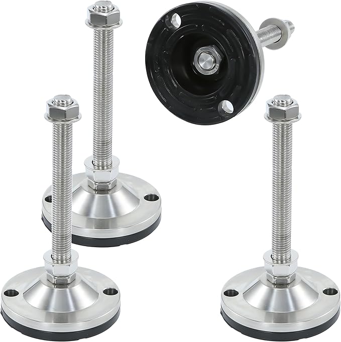 Heavy Duty 5000 lb Capacity Stainless Steel Adjustable Leveling Feet by TERMATH