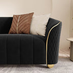 1-Piece Luxury Velvet Sofa Set for Living Room, Elegant Design Couch Set - Image 4