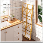 4NM 5 Tiers No Assembly Book Shelves, 51.2" H Folding Bookshelf Bookcase Open - Image 4