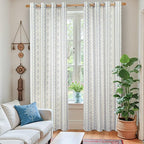 BGment Navy Blue Vintage Floral French Country Curtains 63 Inch Length - Image 2
