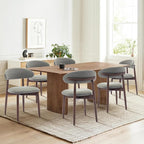 COLAMY Wooden Dining Room Chairs Set of 6, Modern Upholstered Fabric Dining - Image 8