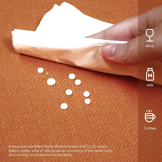 BALCONY & FALCON Rectangle Tablecloth Washable Wrinkle Resistant and Water - Image 3