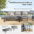 HERA'S HOUSE Metal Patio Furniture Set, Modular 7 Seats, 1 Nesting Coffee - Image 7