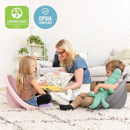 ECR4Kids Plastic Leaf Scoop Floor Rocker Seat, Classroom Furniture - Image 6