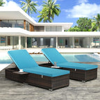 Outdoor Chaise Lounge Cushion Set of 2, Fadesafe Water-Repellent Lounge Deck - Image 6