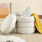 Busaurus Round Ottoman with Storage by BUSAURUS