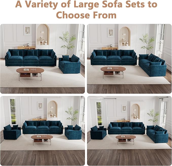 mikibama Modular Sectional Sofa, 146.5 Inch L Shaped Couch Set - Image 7