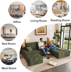 95" Cloud Sectional Couch U-Shaped Chaise - Image 7