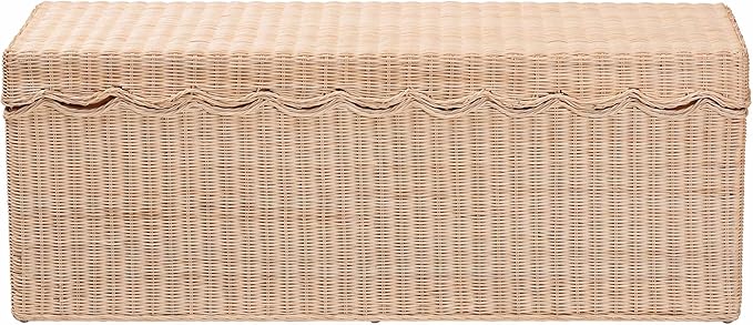 Bali & pari Damita Scallop Natural Rattan Chest - Image 4