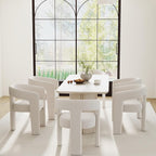 RIVOVA Modern Barrel Dining Chairs Set of 3, Velvet Upholstered Accent Side - Image 3