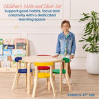 ECR4Kids Bentwood Table and Curved Back Chair Set, Kids Furniture - Image 3